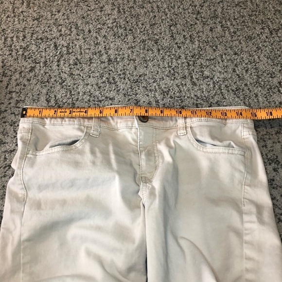 American Eagle Cream Colored Jeggings Size 8 - Picture 9 of 12